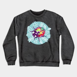 Ladybird Among Leaves Crewneck Sweatshirt